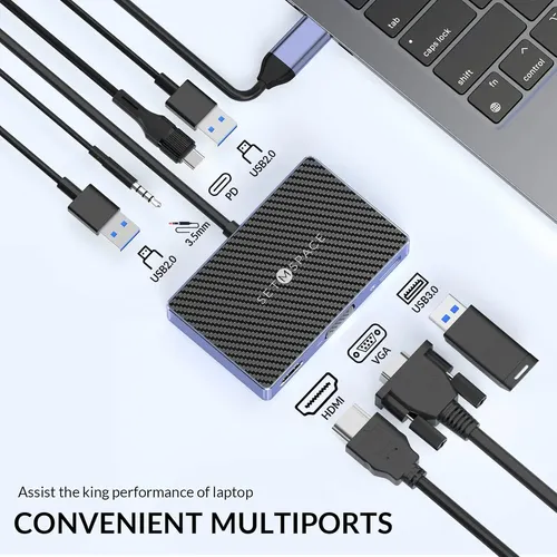 Adaptador Hub 7 En 1 Usb C 4k Hdmi Setmspace Para Mac Negro - Imagen 8