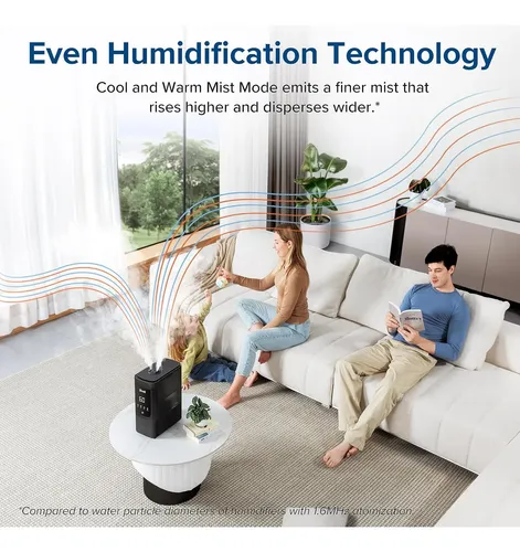 Humidificador Levoit Oasismist600s Smart 6 Litros Aromatiza Negro - Imagen 5