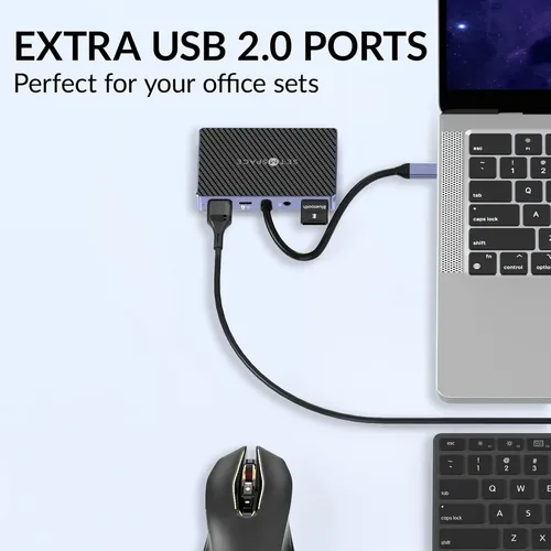 Adaptador Hub 7 En 1 Usb C 4k Hdmi Setmspace Para Mac Negro - Imagen 2