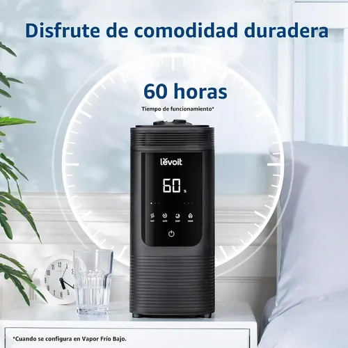 Humidificador Levoit Oasismist600s Smart 6 Litros Aromatiza Negro - Imagen 3