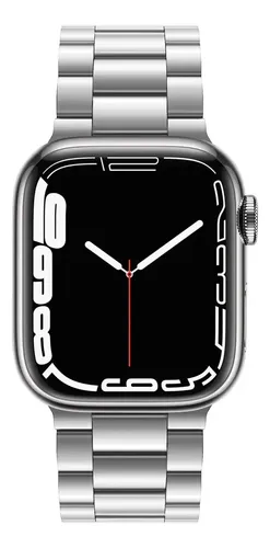 Pulsera Metalica Compatible Con Apple Watch 38mm A 40mm Plateado 2.3 Cm - Imagen 3