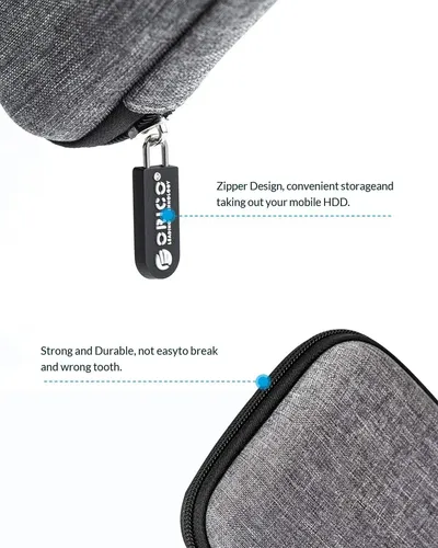 Estuche Protector Para Disco Duro Externo 2,5 Orico Gris Gris - Imagen 7