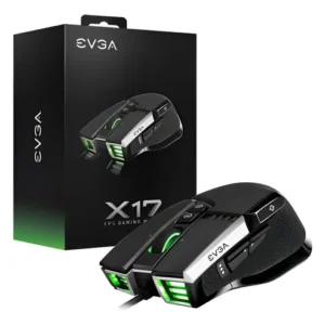 Mouse Evga X17 Ergonómico 8k 10 Botones Rgb Dpi16k Con Cable Negro
