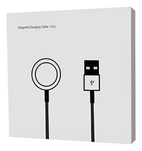 Cable Cargador Magnetico Apple Watch Serie 1 2 3 4 5 6 7 Se Blanco