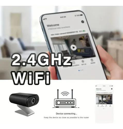 Mini Cámara Ip Seguridad Wi-fi X8 Usb-c Visión Nocturna 480p Negro - Imagen 4