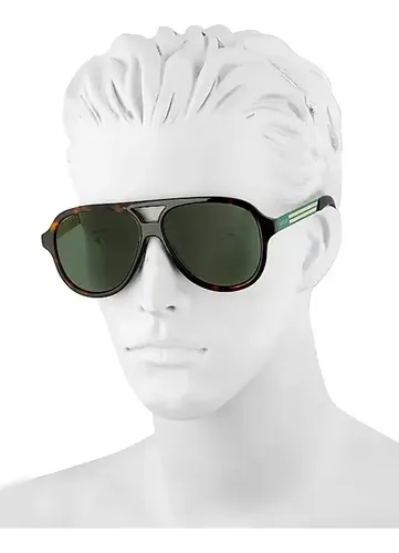 Gafas De Sol Gucci Originales Gg0688s Elegancia Premium Océano Marrón Verde Oscuro Café - Imagen 7