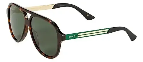 Gafas De Sol Gucci Originales Gg0688s Elegancia Premium Océano Marrón Verde Oscuro Café - Imagen 6