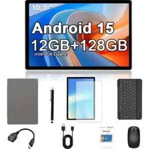 Tablet Crelander W30 10.1 Pulgadas 12gb + 128gb Android 15 Gris