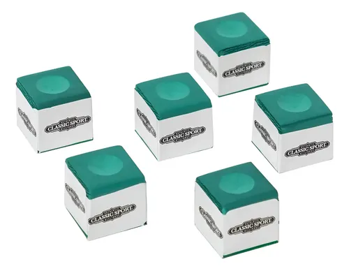 Tiza De Billar 6 Piezas Original Americano Garantia Local Verde Oscuro