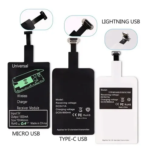 Adaptadores Para Carga Inalámbrica Micro Usb Y Lightning - Imagen 4