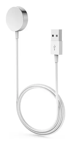 Cable Cargador Magnetico Apple Watch Serie 1 2 3 4 5 6 7 Se Blanco - Imagen 3