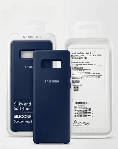 Estuche Silicona Case Para Samsung Galaxy Note 8 Azul Oscuro - Imagen 3