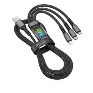 Cable Usb Carga Rapida Y Datos 100w 6a Pantalla Universal Negro
