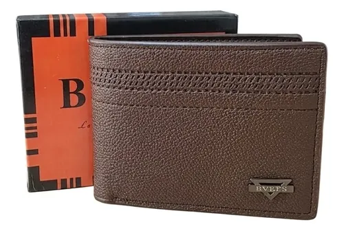 Billetera Bvei's Elegante Portadocumentos Cuero Sintético Café