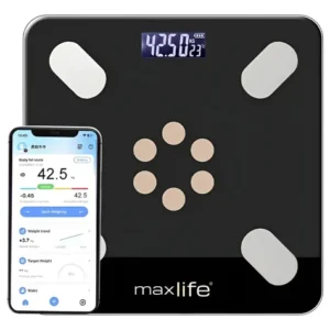 Báscula Balanza Inteligente Maxlife Para Peso Corporal Negro