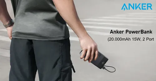 Banco Energia De Anker Powerbank A1367 20.000mah 15w 2-port Negro - Imagen 4