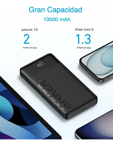 Banco De Energia Anker Powerbank A1237 10.000mah 12w 2-port Negro - Imagen 5