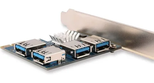 Expansor Gpu Riser Ubit Pcie C 4pin Pci E 16x A Usb Mineria Azul - Imagen 6