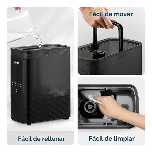 Humidificador Levoit Oasismist600s Smart 6 Litros Aromatiza Negro - Imagen 6
