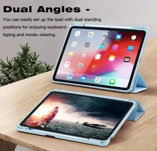 Estuche Protector Compatible iPad 10.9 11va Y 10ma Gen Apple Azul Acero - Imagen 4