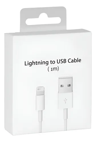 Cable De Carga Para iPhone Conector Lightning A Usb 1m Apple Blanco