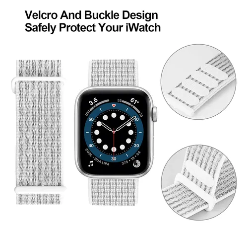 Pulsera De Nylon Compatible Con Apple Watch 38mm / 40mm Gris 2.3 Cm - Imagen 3