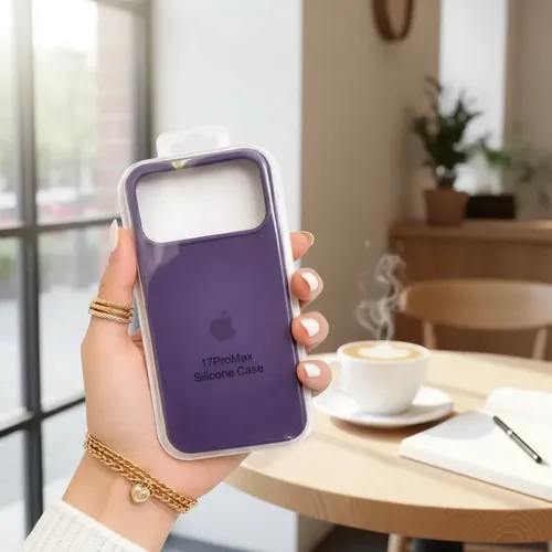 Estuche Case Carcasa Silicona Compatible iPhone 17 Pro Max Morado - Imagen 3
