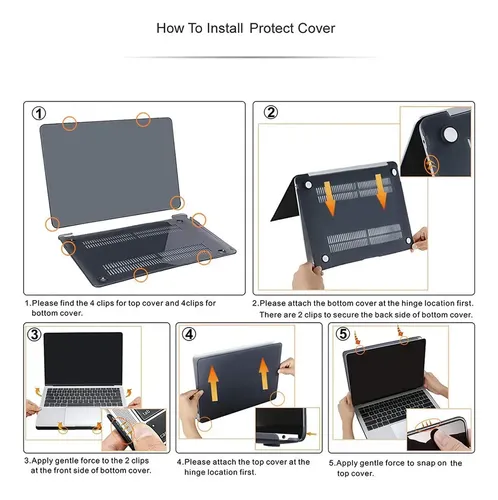 Estuche Protector Macbook Air M2 M3 M4 15 Pulgadas A2941 Negro - Imagen 6