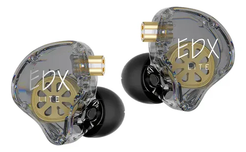 Audífonos Kz Edx Lite Con Micrófono Sonido Acústico Transparente Gray - Imagen 2