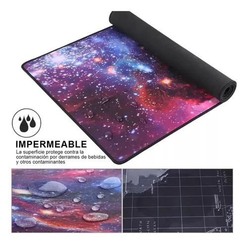 Mouse Pad Gamer Galaxia Morado Grande Premium 80*30 Cosido Negro Galaxia - Imagen 8