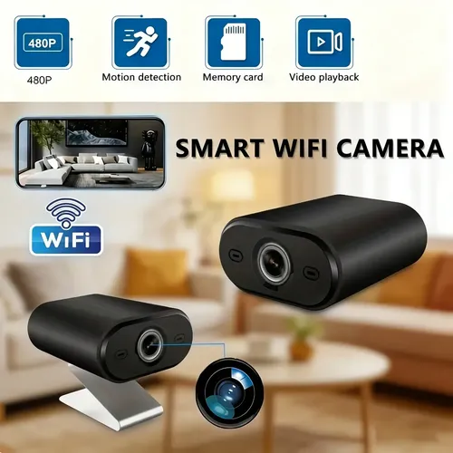 Mini Cámara Ip Seguridad Wi-fi X8 Usb-c Visión Nocturna 480p Negro - Imagen 6