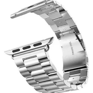 Pulsera Metalica Compatible Con Apple Watch 38mm A 40mm Plateado 2.3 Cm