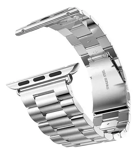 Pulsera Metalica Compatible Con Apple Watch 38mm A 40mm Plateado 2.3 Cm