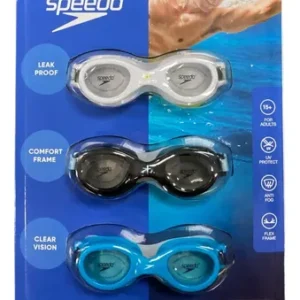 Paquete Triple De Gafas De Natación Para Adultos Speedo Negro
