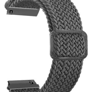 Pulsera De Nylon Tejido Compatible Con Huawei Galaxy Gris Oscuro 2.2 Cm