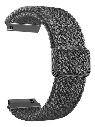 Pulsera De Nylon Tejido Compatible Con Huawei Galaxy Gris Oscuro 2.2 Cm