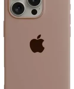 Estuche Case Carcasa Silicona Compatible Con 16 Pro Max Café Liso