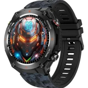 Reloj Inteligente Smart Watch Kc82 Hombre Gps Brújula Negro Camuflash Negro/plomo Gris Oscuro
