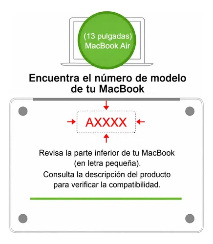 Estuche Protector Macbook M2 M3 M4 M5 Air 13.6 A2681 Negro - Imagen 2