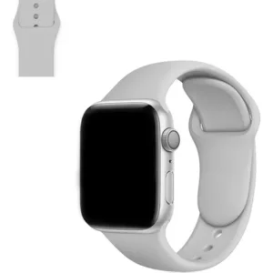 Pulsera Silicona Compatible Con Apple Watch 38mm / 44mm Gris 3.8 Cm