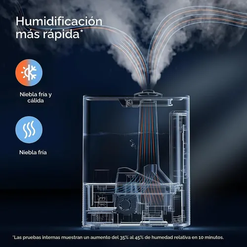 Humidificador Levoit Oasismist600s Smart 6 Litros Aromatiza Negro - Imagen 4