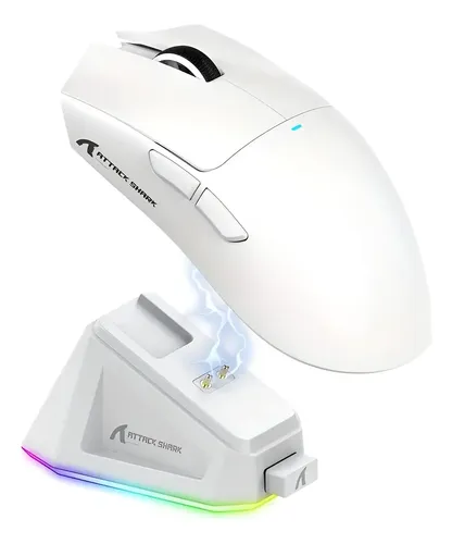 Mouse Gamer Attack Shark X11 Con Base De Carga Magnética