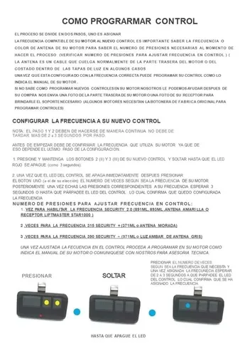 Controles Portoneléctrico Garaje Chamberlain Liftmaster 2u - Imagen 6