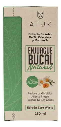 Enjuague Bucal Natural Sin Flúor Atuk Caléndula Y Manzanilla