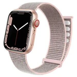 Pulsera De Nylon Compatible Con Apple Watch 42mm / 44mm Rosa Claro 2.3 Cm