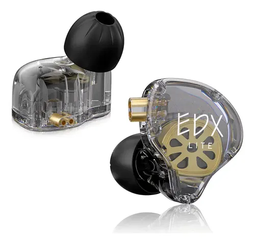 Audífonos Kz Edx Lite Con Micrófono Sonido Acústico Transparente Gray - Imagen 4