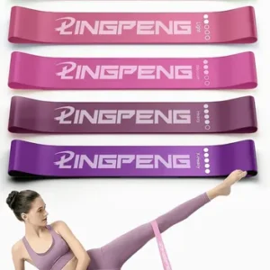 Kit 5 Bandas Elásticas Resistencia Para Ejercicio Serie Rosa Rosa Chicle