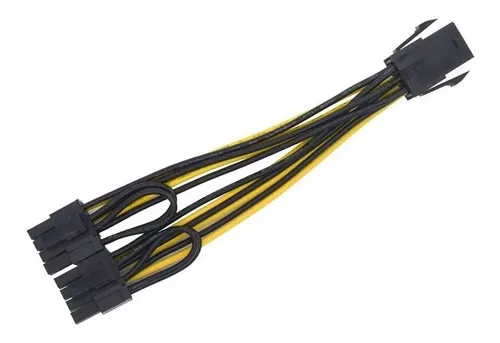 Cable De Poder Pci Express 6 Pin A 2 * 8 Pines Gpu Molex Negro - Imagen 3