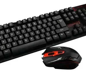 Teclado Y Mouse Gamer Inalámbricos 2.4ghz Bluetooth Hk6500 Blanco