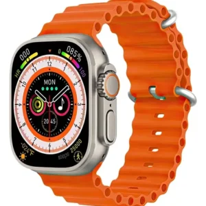 Smartwatch 9 Ultra Max2 Reloj Inteligente Bluetooth Aluminio Plateado Watch9 2.08 Pulgadas Ocean Band Naranja Plateado